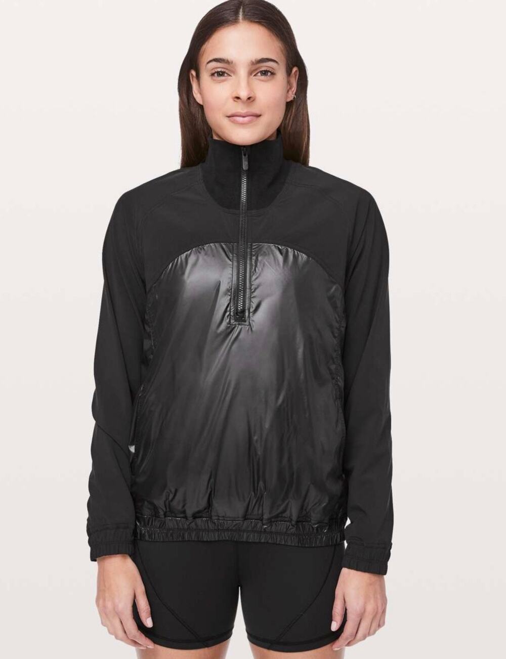 Lululemon All Roads 1/2 Zip Pullover in Black Size 4